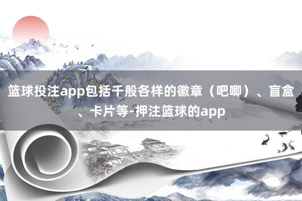 篮球投注app包括千般各样的徽章(吧唧)、盲盒、卡片等-押注篮球的app