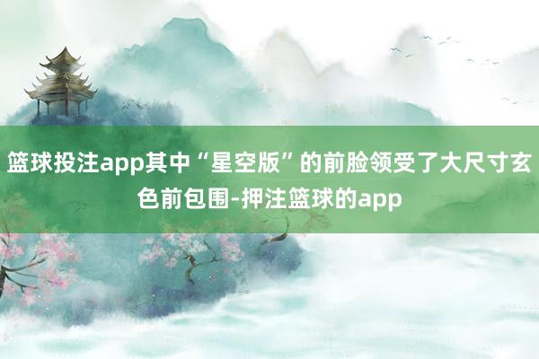 篮球投注app其中“星空版”的前脸领受了大尺寸玄色前包围-押注篮球的app