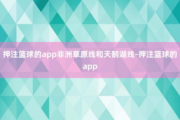 押注篮球的app非洲草原线和天鹅湖线-押注篮球的app