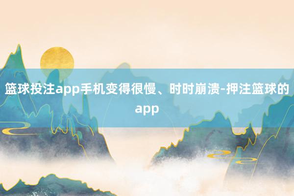 篮球投注app手机变得很慢、时时崩溃-押注篮球的app