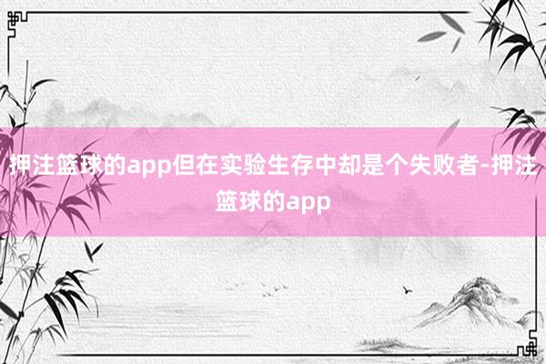 押注篮球的app但在实验生存中却是个失败者-押注篮球的app