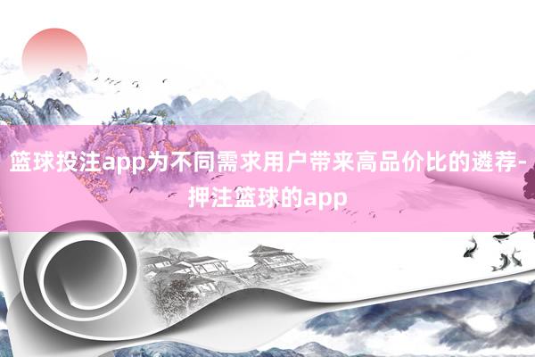 篮球投注app为不同需求用户带来高品价比的遴荐-押注篮球的app