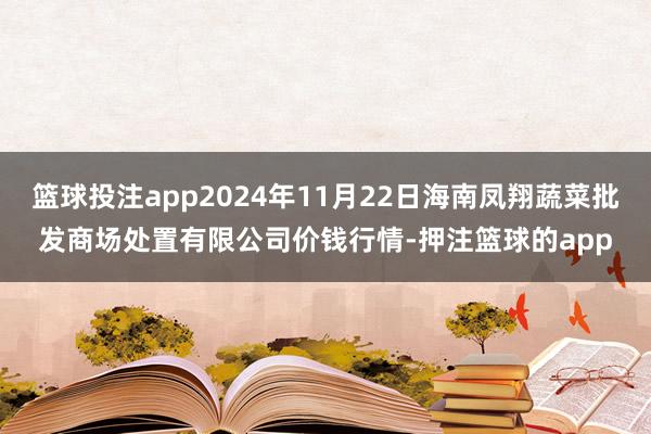 篮球投注app2024年11月22日海南凤翔蔬菜批发商场处置有限公司价钱行情-押注篮球的app