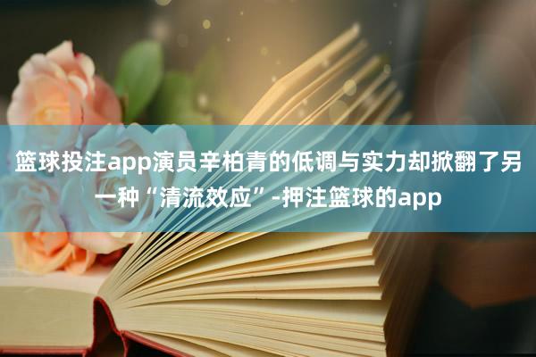 篮球投注app演员辛柏青的低调与实力却掀翻了另一种“清流效应”-押注篮球的app