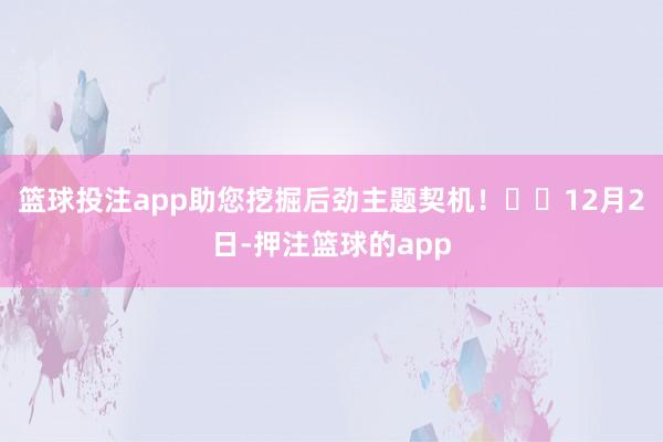 篮球投注app助您挖掘后劲主题契机！		12月2日-押注篮球的app