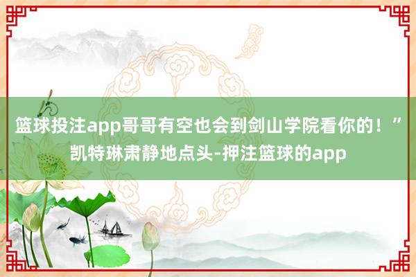 篮球投注app哥哥有空也会到剑山学院看你的!”凯特琳肃静地点头-押注篮球的app