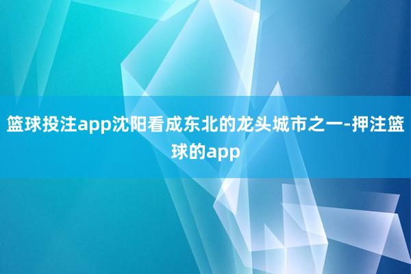 篮球投注app沈阳看成东北的龙头城市之一-押注篮球的app