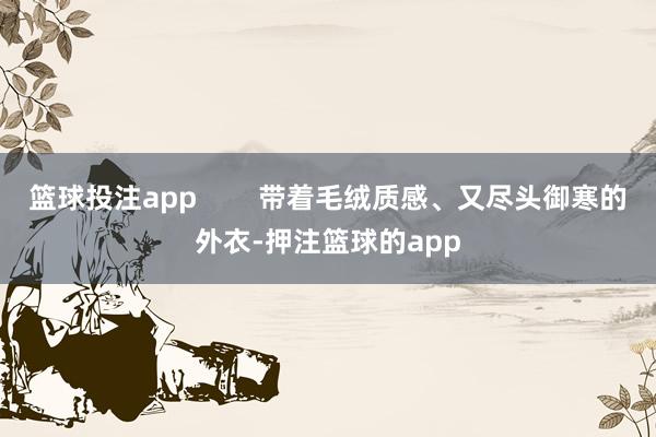 篮球投注app 带着毛绒质感、又尽头御寒的外衣-押注篮球的app