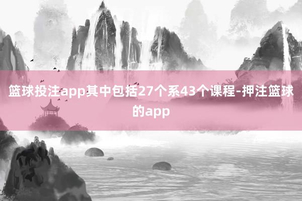 篮球投注app其中包括27个系43个课程-押注篮球的app