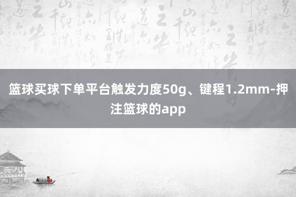 篮球买球下单平台触发力度50g、键程1.2mm-押注篮球的app