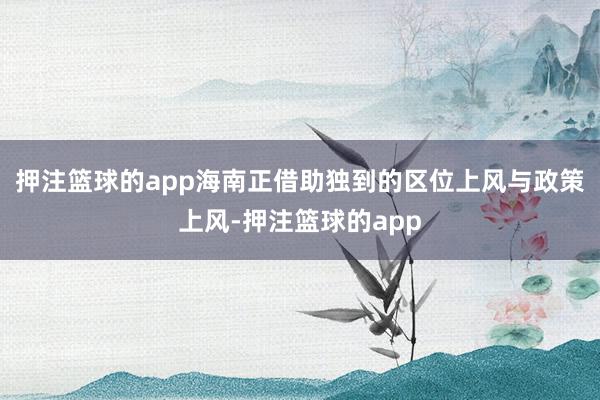 押注篮球的app海南正借助独到的区位上风与政策上风-押注篮球的app