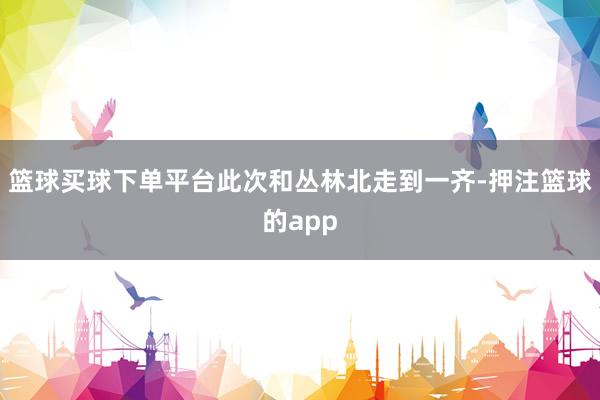 篮球买球下单平台此次和丛林北走到一齐-押注篮球的app