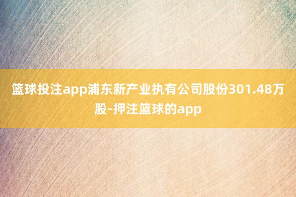 篮球投注app浦东新产业执有公司股份301.48万股-押注篮球的app