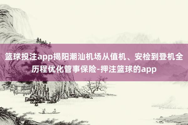 篮球投注app揭阳潮汕机场从值机、安检到登机全历程优化管事保险-押注篮球的app