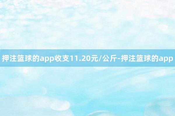押注篮球的app收支11.20元/公斤-押注篮球的app