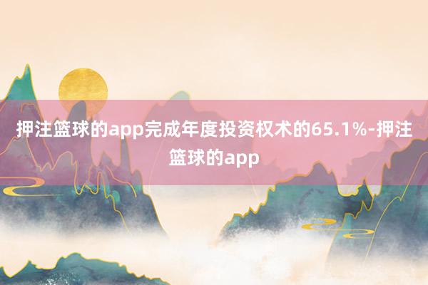 押注篮球的app完成年度投资权术的65.1%-押注篮球的app