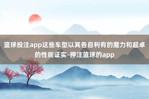 篮球投注app这些车型以其各自利有的魔力和超卓的性能证实-押注篮球的app