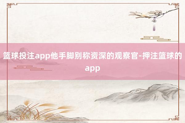篮球投注app他手脚别称资深的观察官-押注篮球的app