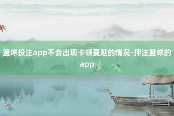 篮球投注app不会出现卡顿蔓延的情况-押注篮球的app