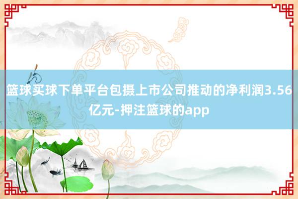 篮球买球下单平台包摄上市公司推动的净利润3.56亿元-押注篮球的app